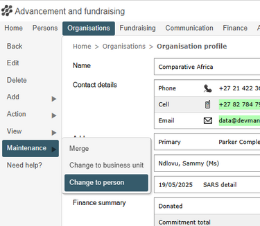 ChangeDonorType