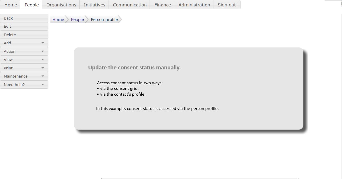 Consent Update Consent